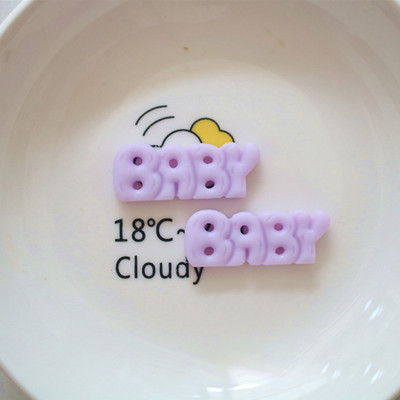 Cremă BEBE: Ins Celebrity Overstate Ornamente pentru unghii Sweety Honey Baby Cuvânt englezesc Ornament pentru decorare rășină Podoaba pentru unghii 2023