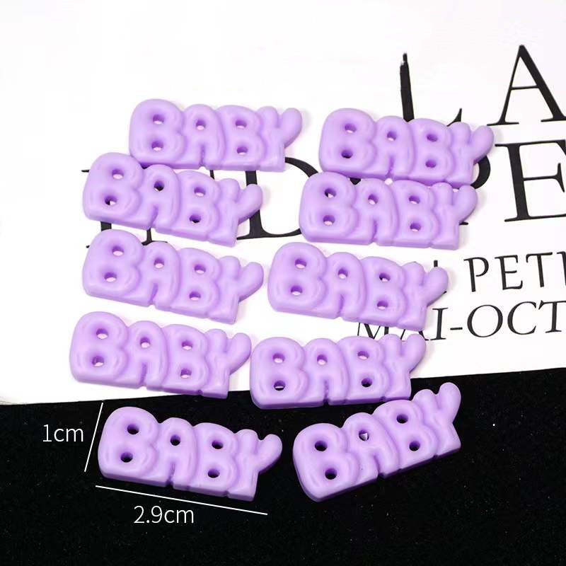 Cremă BEBE: Ins Celebrity Overstate Ornamente pentru unghii Sweety Honey Baby Cuvânt englezesc Ornament pentru decorare rășină Podoaba pentru unghii 2023