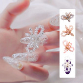 2022. Niche Vintage francuski leptir za ukrašavanje noktiju Kristalno prozirni ručno rađeni leptir s nitima od perli DIY ručni ukras za nokte