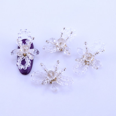 2022. Niche Vintage francuski leptir za ukrašavanje noktiju Kristalno prozirni ručno rađeni leptir s nitima od perli DIY ručni ukras za nokte