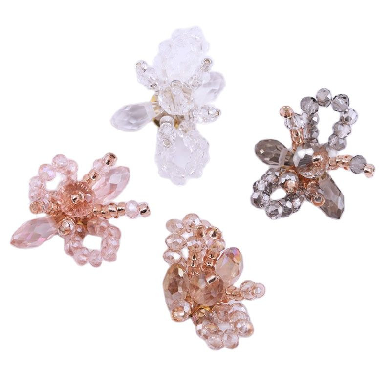 2022. Niche Vintage francuski leptir za ukrašavanje noktiju Kristalno prozirni ručno rađeni leptir s nitima od perli DIY ručni ukras za nokte