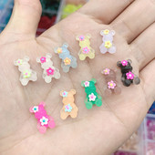 Good Bady: 30db (vegyes) Child Bear körömdísz „ülj le” Gloomy Cartoon Bear dekoráció barkácsolás körömgél hegyre kiegészítők 3D