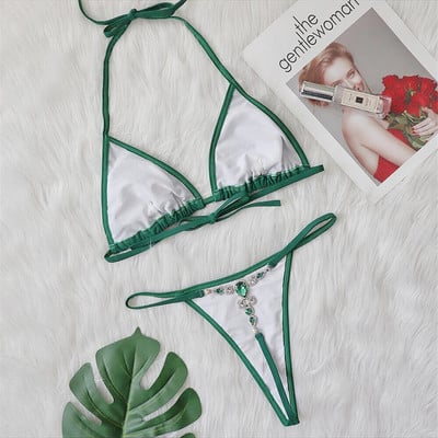 Sexy Diamond Extreme Mini Micro Thong Μπικίνι Γυναικεία Μαγιό Γυναικείο Μαγιό Σετ μπικίνι δύο τεμαχίων Bather Μαγιό Swim V3828H