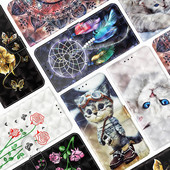 Nahast klappümbris Sony Xperia jaoks 5 10 II III 1 IV 1IV 10IV 10III 5III 5II Rahakotikaardipesa Kaane Armsad kassid Dreamcatcher D29G