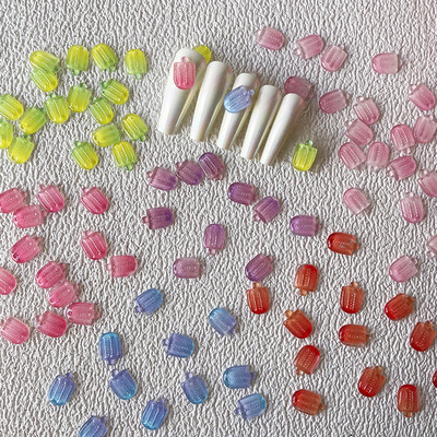 200 бр. Сладолед Поп Декорации за нокти Gradient Sakura Pink Childhood Kawaii Popsicle Resin Macaroon Nailarts Гел Аксесоари Направи си сам