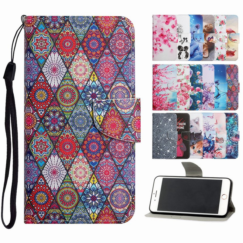 Flower Flip Кожен гръб за LG K31 K41S K51S K51 K61 K22 Plus K42 K52 K62 K92 Q61 Q630 Q92 G9 V60 Thinq 5G Stylo 6 7 D20F