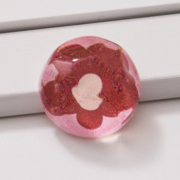 1980\'s Vintage Flower Insider Изпъкнали скъпоценни камъни Орнаменти за декори на нокти Водни сенки Цветчета Смола Камъчета Аксесоари за върхове на ноктите 16 mm