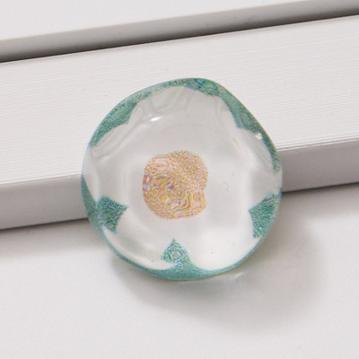 1980-as évek Vintage Flower Insider Konvex drágakövek Díszek köröm dekorokhoz Water Shadow Florets Resin Stones Körömcsúcsok Tartozékok 16mm