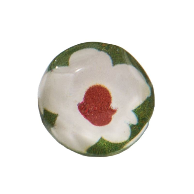 1980-as évek Vintage Flower Insider Konvex drágakövek Díszek köröm dekorokhoz Water Shadow Florets Resin Stones Körömcsúcsok Tartozékok 16mm