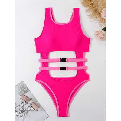 Kivágott has övvel, magas nyakú női fürdőruha egyrészes női fürdőruha, magas kivágású, párnázott fürdőruha, női fürdőruha V4117