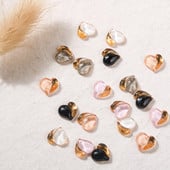 100db (egész) Peach Heart Enhancements Decors Nail Half Gold Punk+Mocha Sweetie Fruit Heart Ornaments Nail Gel Accessories 2022