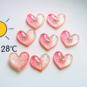 Сърце на момиче: Градиент Блестящи декори за нокти Розови пайети, запълващи разкрасяване на сърце Плоски мигащи акрилни връхчета Аксесоар 3D