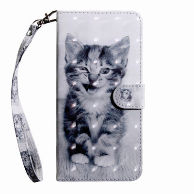 Δερμάτινη θήκη τηλεφώνου Cute Flower Cat Dog για Sony Xperia XA1 XA2 XA3 Z6 E6 XZ3 L1 L3 L4 Κάλυμμα θήκης κάρτας πορτοφολιού D29G