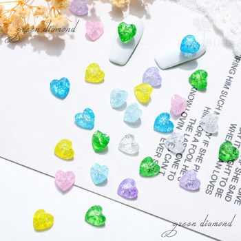 Crusher Snowflake: Niche Macaroon Pink Heart Crystal Snow Glass Diamond Faceted Summer Rainbow Rhinestone Nail Art Jewel Gems 3D