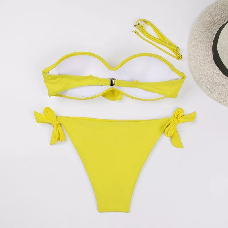 [Posebna ponuda] Ženski kupaći kostim Push Up bikini s volanima Ljetni kupaći kostim za plažu Ženski jednobojni tvornički outlet