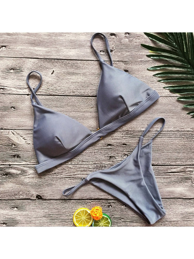 Nové sexy vystužené brazílske bikiny pre ženy, plavky, dámske plavky, dvojdielne bikiny, sada, pevné plavky, plavky pre ženy V64