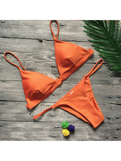 Nové sexy vystužené brazílske bikiny pre ženy, plavky, dámske plavky, dvojdielne bikiny, sada, pevné plavky, plavky pre ženy V64
