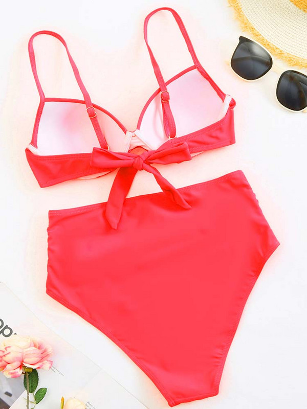 2022 Bikini Push Up kupaći kostim Ženski kupaći kostim visoke elastičnosti Dvodijelni komplet bikinija XL Crveni Ljeto