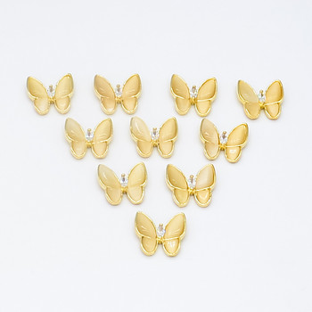 50 лота японски пеперуди кристали сплав украсяват чар за нокти кристал стъклен маникюр пеперуда метално бижу за декорация на нокти 3