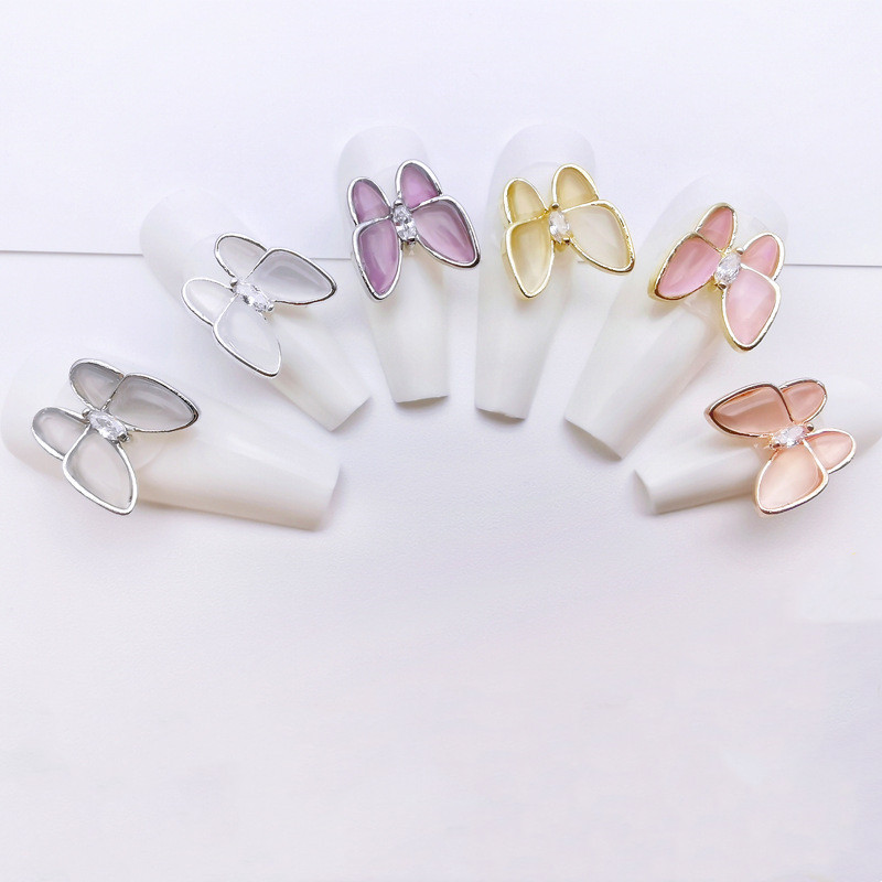 50 lotova Japanski leptir, kristali, legura, šarm za nokte, vještački dijamant, staklo, manikura, leptir, metalni dragulj za ukrašavanje noktiju 3