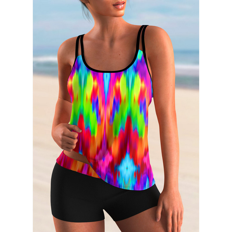 Dámske plážové oblečenie, plávanie, viacfarebné letné tankiny, monokini, plavky, plavky, dvojdielne bikiny, plavky, dámske veľkosti S-5XL