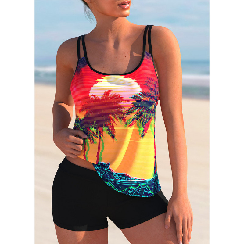 Dámske plážové oblečenie, plávanie, viacfarebné letné tankiny, monokini, plavky, plavky, dvojdielne bikiny, plavky, dámske veľkosti S-5XL