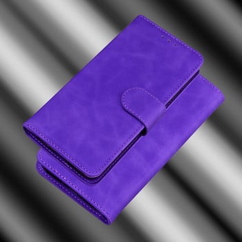 Слотове за карти Book Cover Case за Redmi Note 10 Pro 9 9T Mi 10T 11 Lite 10S Poco C3 M3 X3 NFC плътен цвят Wallet Protect Cover D26F