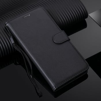 Слот за карта Coque за калъф OPPO A73 F5 F7 F9 R17 Плътен цвят Прекрасни кожени корици Блестяща книга Capa Класически чанти за мобилни телефони D06F