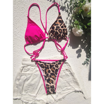 10 farieb Leopard Back Cross Splicing Dámske plavky Jednodielne plavky Dámske plavky s vysokým strihom nohavíc Plavky Lady V3515