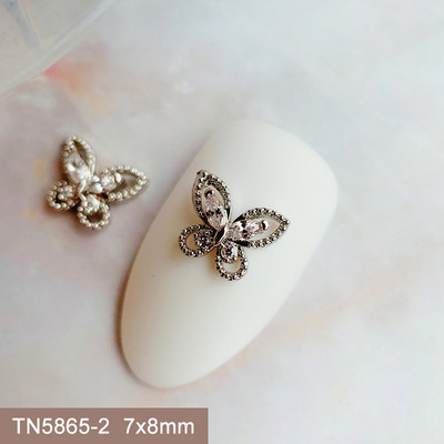 10 komada Kawaii Leptir Legura Cirkon Kristali Umetni kamenčići Nakit Dijelovi za ukrašavanje noktiju Ukrasi Dodaci za nokte Privjesci Pribor