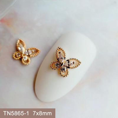 10 komada Kawaii Leptir Legura Cirkon Kristali Umetni kamenčići Nakit Dijelovi za ukrašavanje noktiju Ukrasi Dodaci za nokte Privjesci Pribor