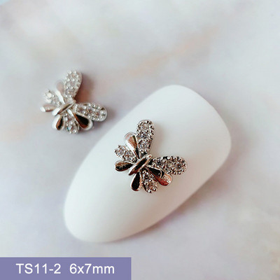 10 komada Kawaii Leptir Legura Cirkon Kristali Umetni kamenčići Nakit Dijelovi za ukrašavanje noktiju Ukrasi Dodaci za nokte Privjesci Pribor