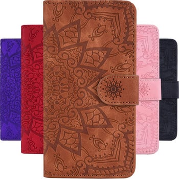 Flower Flip Case за Xiaomi Mi Poco X3 Redmi 8A 9A 9C Note 11 11T 10 9 8 Pro 8T 9T 9S 10S 10T 5G Защитен капак за карта на портфейла D11G