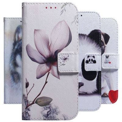 Man Lady Painted Phone Case For Sony L3 L4 XA3 Ultra XZ3 XZ5 Xperia 1 IV 5 III 10 Plus ACE 3 Card Slot Cover Портфейл Корпус D26F