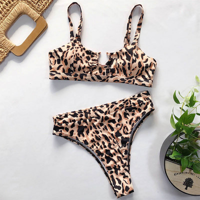 2020 Sexy dámske trojuholníkové bikiny, súpravy plaviek, séria leopardích potlačí, letné plážové oblečenie, plavky pre ženy