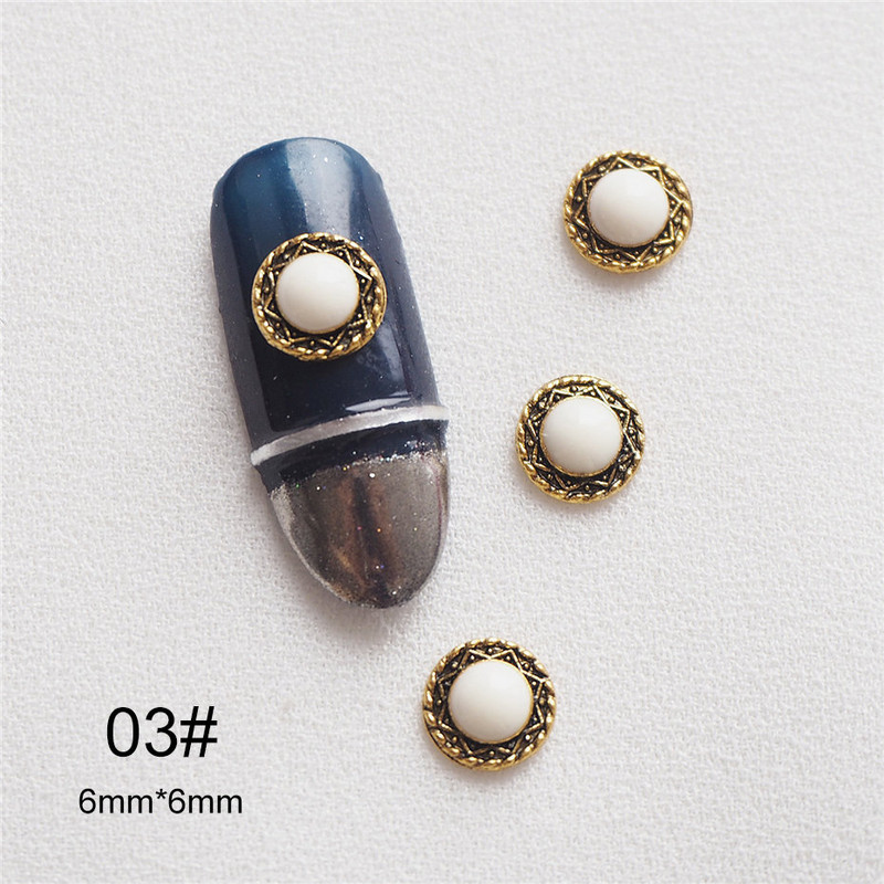 50db Retro türkiz totem virág 3D Ötvözet Nail Art Strasszkő fém manikűr köröm kiegészítők köröm dekoráció barkács bájak