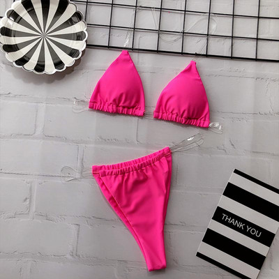 2020-as szexi női háromszög bikini fürdőruha sorozat, arany szilárd nyári strandviselet fürdőruha, női fürdőruha