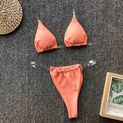 2020-as szexi női háromszög bikini fürdőruha sorozat, arany szilárd nyári strandviselet fürdőruha, női fürdőruha