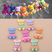 10 bucăți 3D Kawaii drăguț urs unghii farmece desen animat rășină de lux acrilic nail art sfaturi strasuri decorare accesorii manichiură