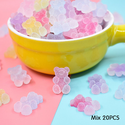 10 bucăți 3D Kawaii drăguț urs unghii farmece desen animat rășină de lux acrilic nail art sfaturi strasuri decorare accesorii manichiură