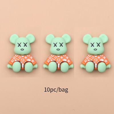 10 bucăți 3D Kawaii drăguț urs unghii farmece desen animat rășină de lux acrilic nail art sfaturi strasuri decorare accesorii manichiură