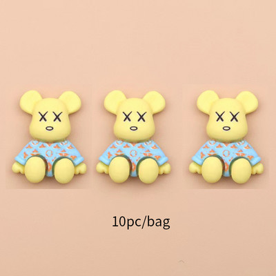 10 bucăți 3D Kawaii drăguț urs unghii farmece desen animat rășină de lux acrilic nail art sfaturi strasuri decorare accesorii manichiură