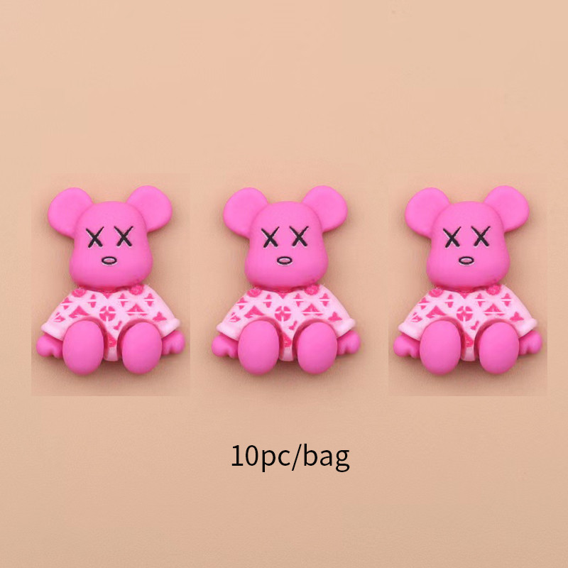 10 bucăți 3D Kawaii drăguț urs unghii farmece desen animat rășină de lux acrilic nail art sfaturi strasuri decorare accesorii manichiură