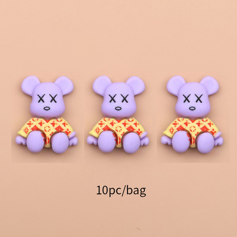 10 bucăți 3D Kawaii drăguț urs unghii farmece desen animat rășină de lux acrilic nail art sfaturi strasuri decorare accesorii manichiură
