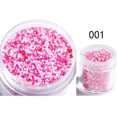 20G/DOBOZ mini üveg többszínű kaviárgyöngy AB színek /egyszínű 3D mikro strassz DIY 3D csillogó körömdíszekhez