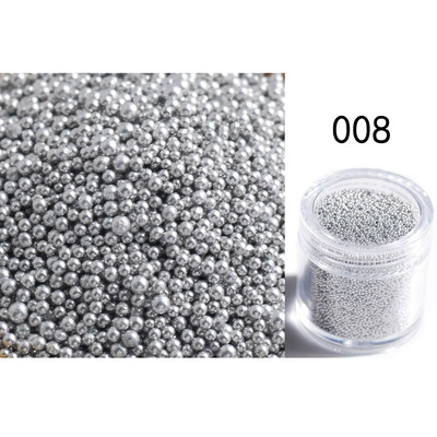 20G/DOBOZ mini üveg többszínű kaviárgyöngy AB színek /egyszínű 3D mikro strassz DIY 3D csillogó körömdíszekhez