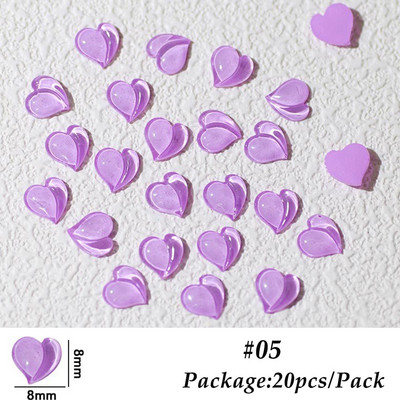 20/100 db őszibarack szív Lovely sztereó körömbűvölők lapos hátú ékszerek Aurora gyanta kristálykő barkácsolás köröm strasszkő körömalkatrészek BE2044