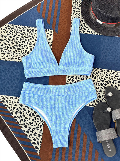 2022 Ljeto Proljeće Ženski seksi trokutasti bikini kompleti Čvrsti uski kupaći kostimi s naramenicama Kupaći kostim Kupaći kostim za plažu Ženski kupaći kostim