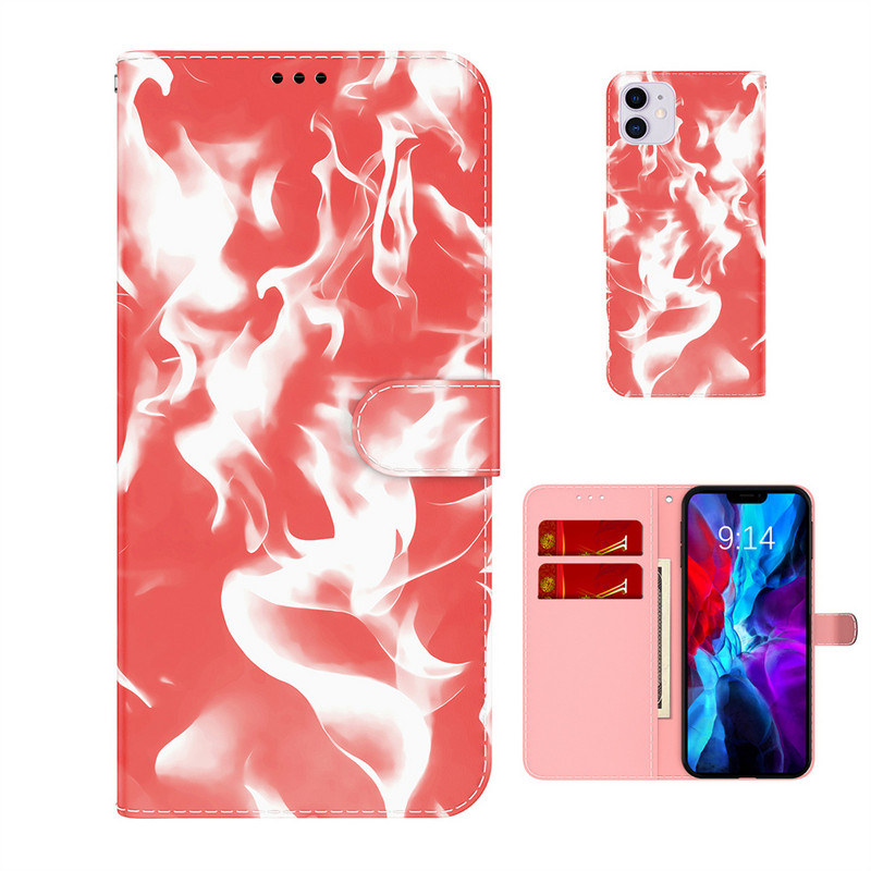 Clouds Style Wallet Cover Case za Motorola Moto Edge 20 Pro G9 Play E7 Plus G G20 G30 G50 G60 G10 G100 E20 E30 E40 Fundas D26F
