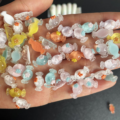 20Pcs/Lot New Net Red Cartoon Slatka mala žuta patka Ukrasi za nokte Mala led prozirna Super slatka crtana slatka